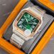 New Green Dial Cartier Santos Dumont XL Two Tone Replica Watch For Men (3)_th.jpg